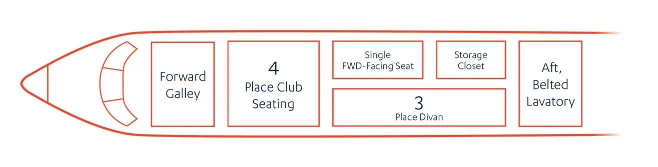 Hawker 900XP HA-0058 Floorplan