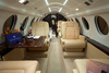 interior cabin of private jet